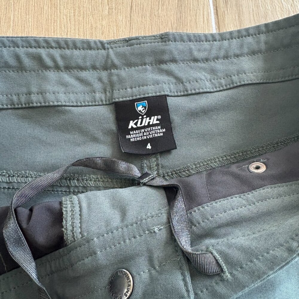 Kuhl Trekr Shorts Women's 4 Olive Green Hiking Outdoor Utility Comfort Summer - Picture 3 of 8